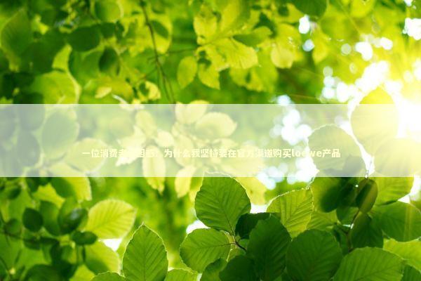 一位消费者的困惑：为什么我坚持要在官方渠道购买loewe产品 时尚用品